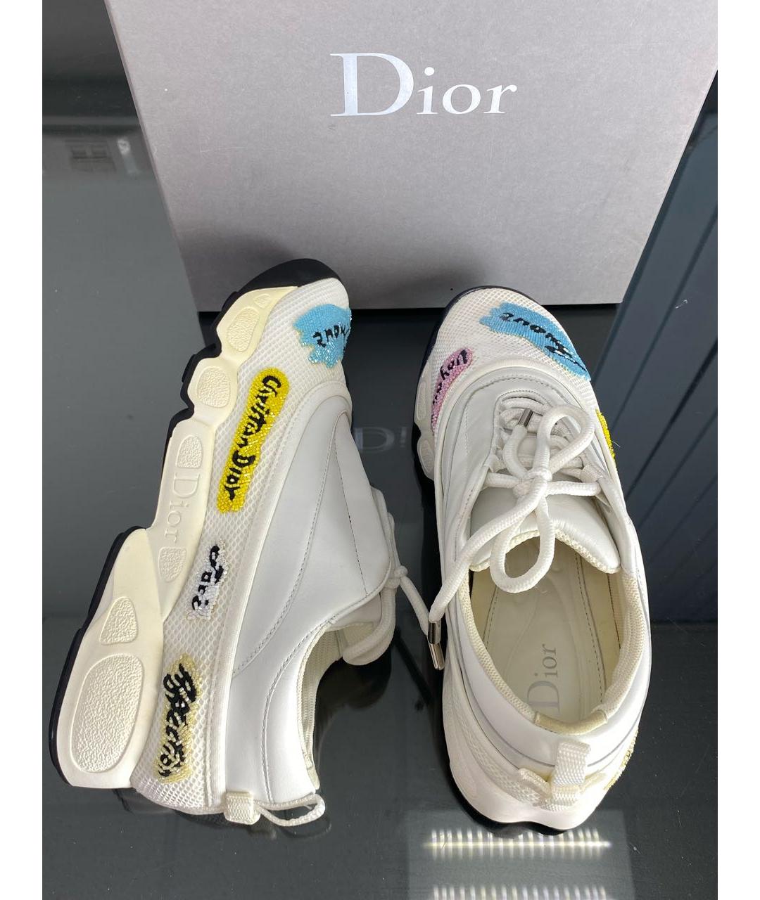 CHRISTIAN DIOR Белые кожаные кроссовки, фото 3