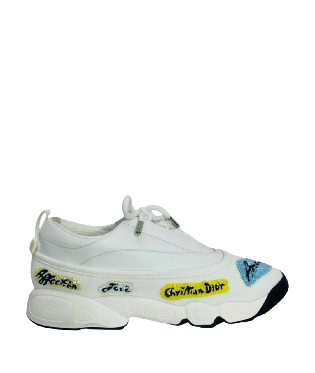 CHRISTIAN DIOR Белые кожаные кроссовки, фото 1