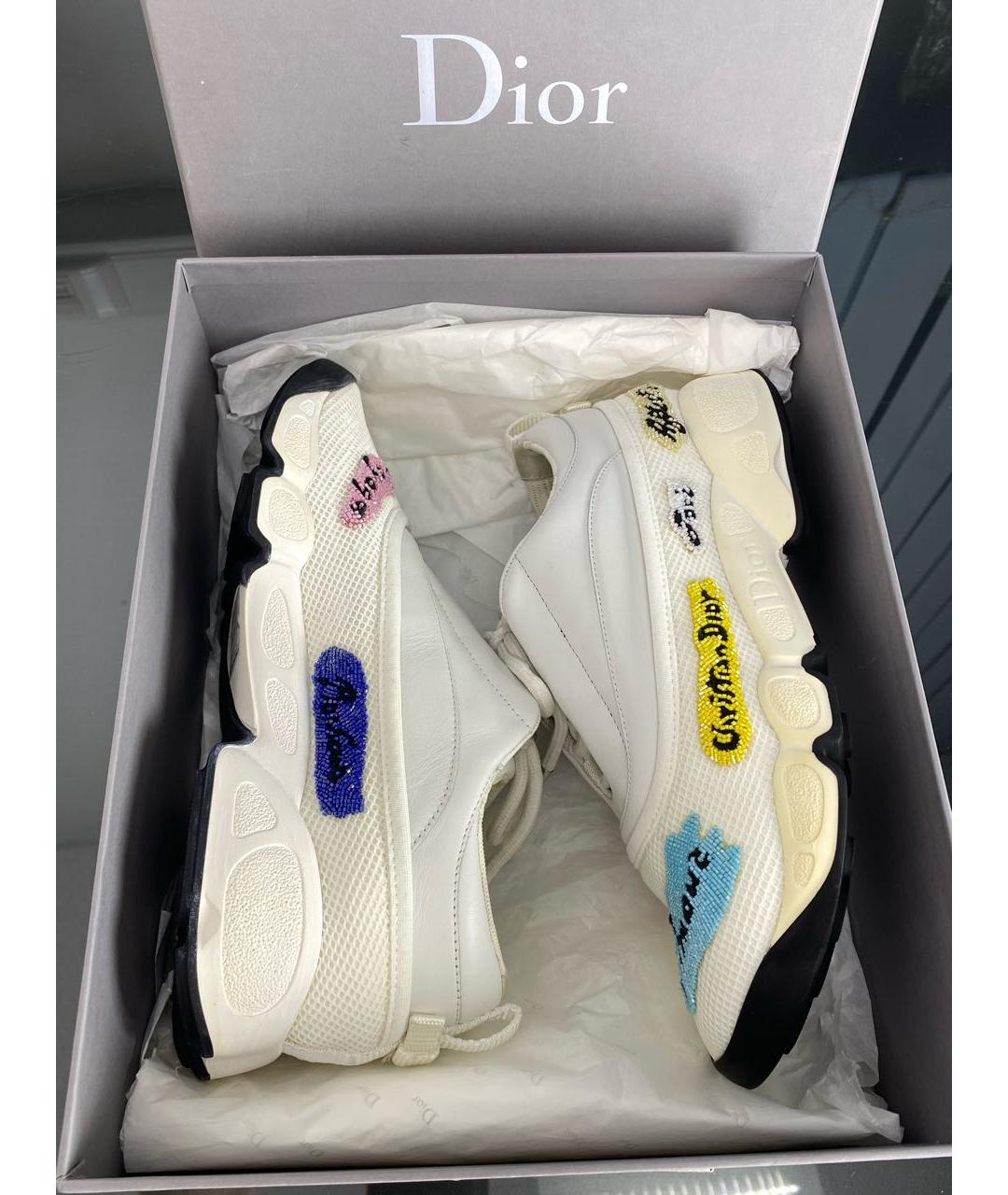 CHRISTIAN DIOR Белые кожаные кроссовки, фото 7