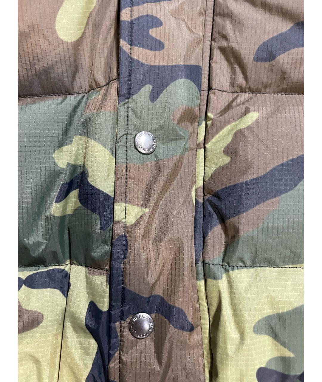 SUPREME Зеленый полиэстеровый пуховик, фото 4