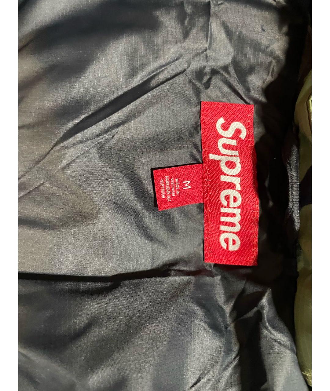 SUPREME Зеленый полиэстеровый пуховик, фото 3