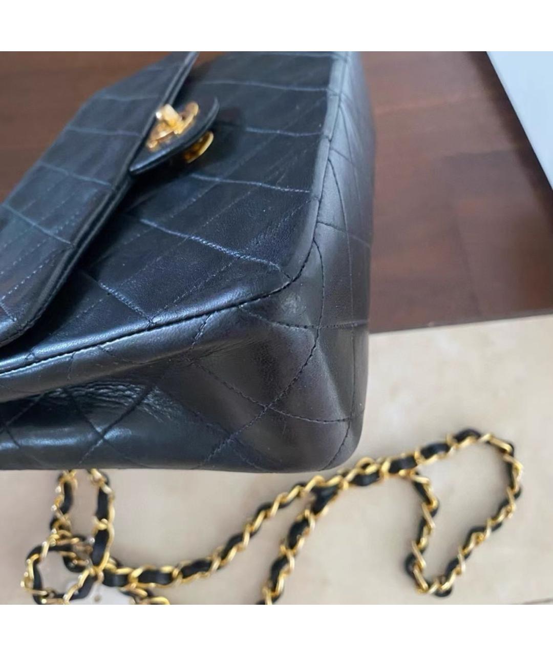CHANEL Черная кожаная сумка через плечо, фото 3