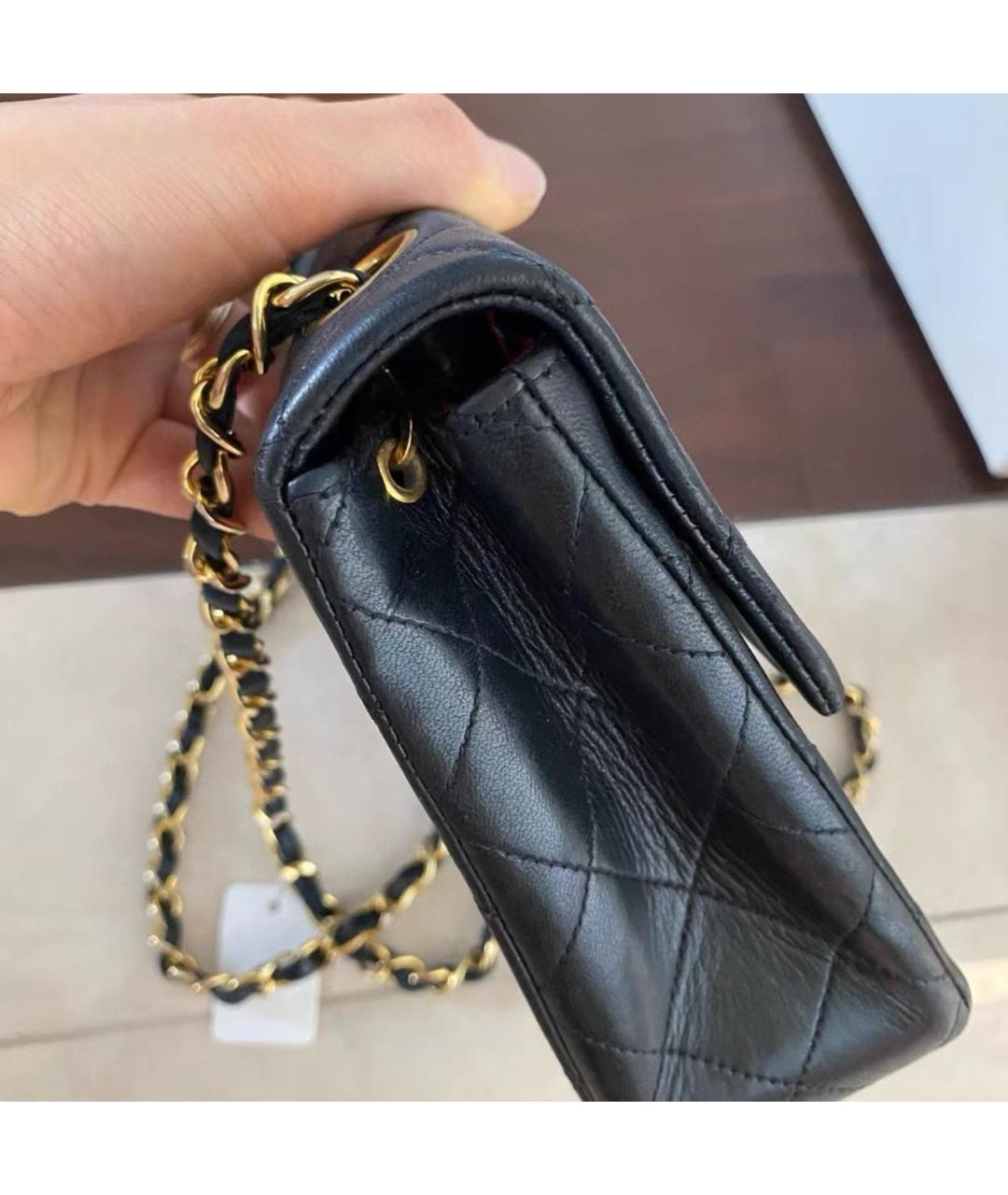 CHANEL Черная кожаная сумка через плечо, фото 4
