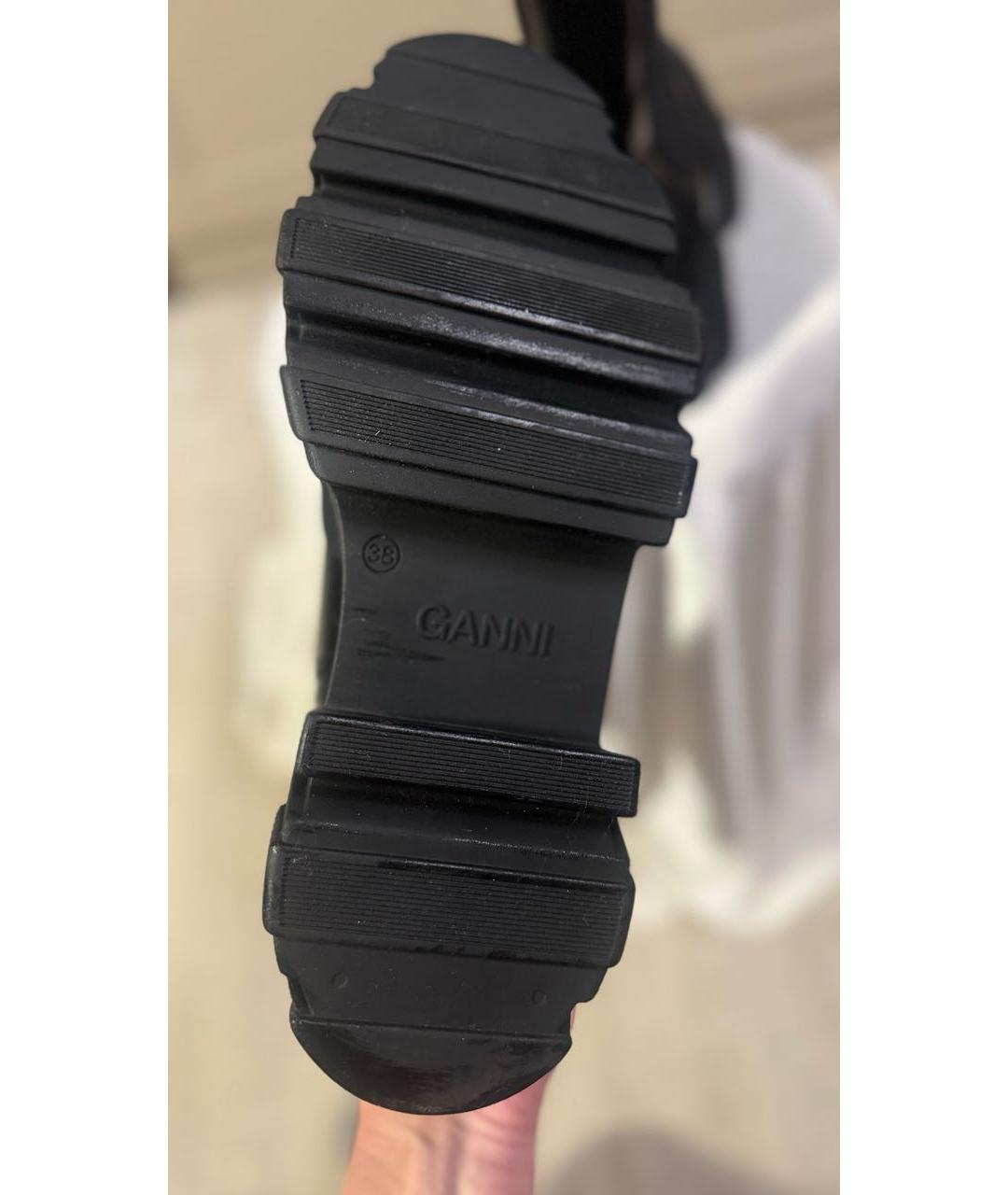 GANNI Черные ботинки из лакированной кожи, фото 5