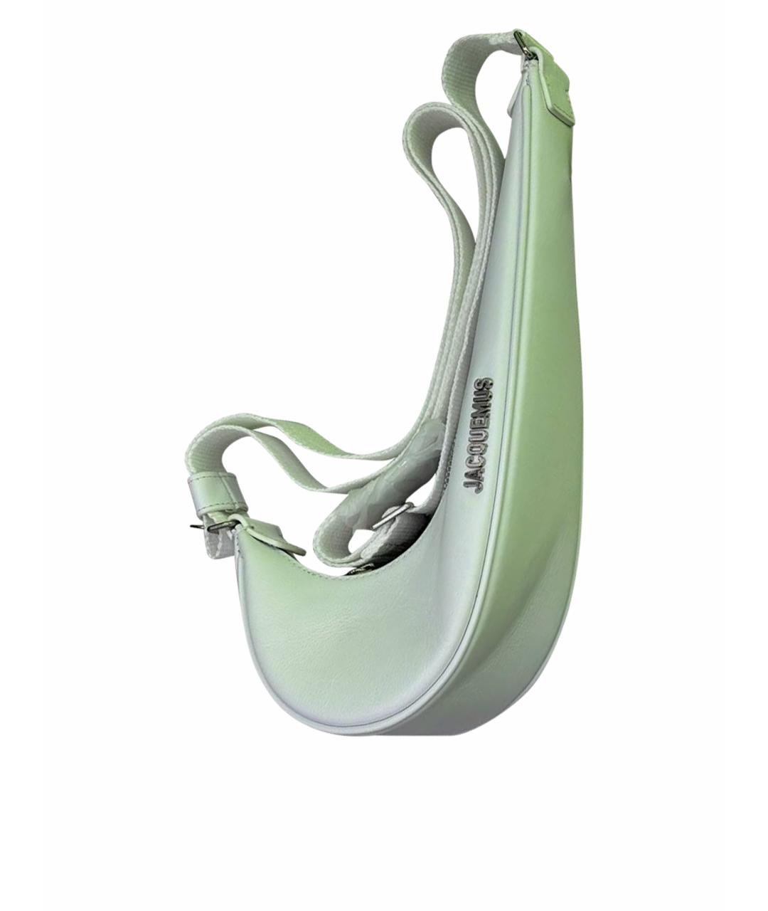 JACQUEMUS Белая кожаная сумка с короткими ручками, фото 1