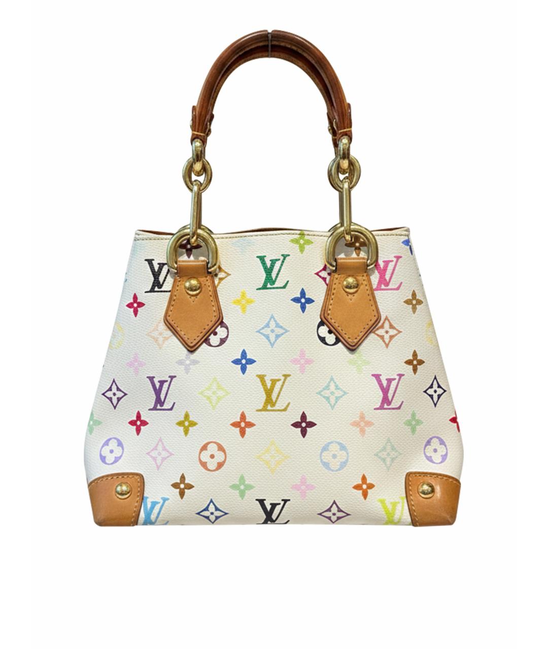 LOUIS VUITTON Белая кожаная сумка с короткими ручками, фото 1