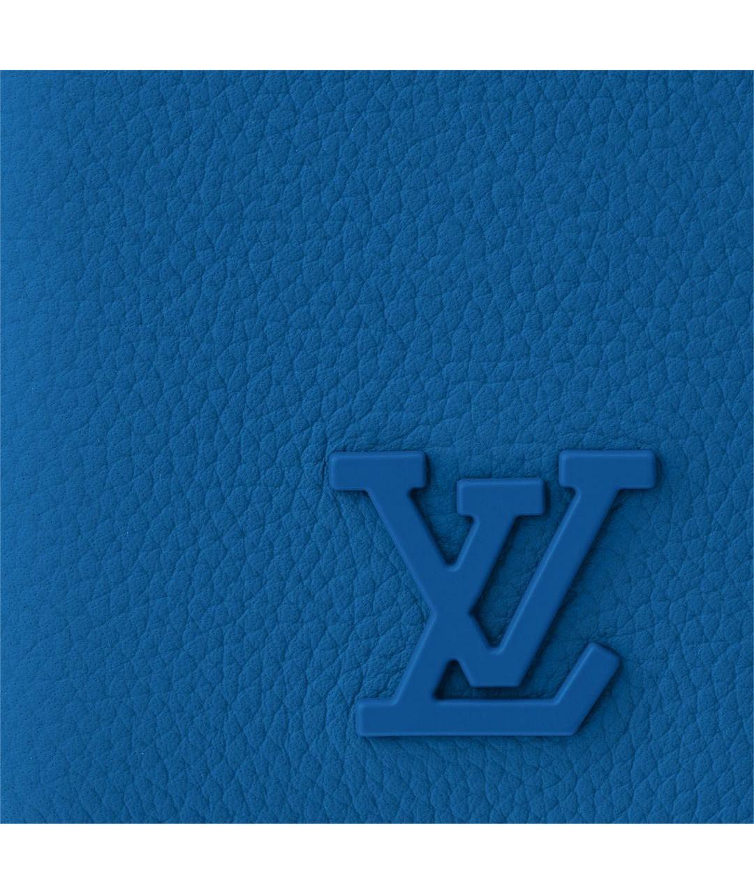 LOUIS VUITTON Синий кожаный кошелек, фото 6