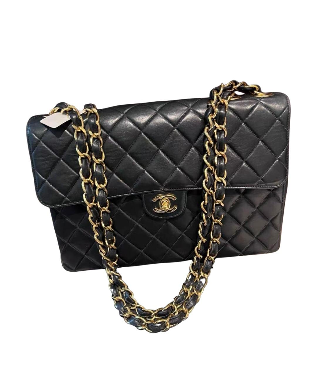 CHANEL Черная кожаная сумка через плечо, фото 1