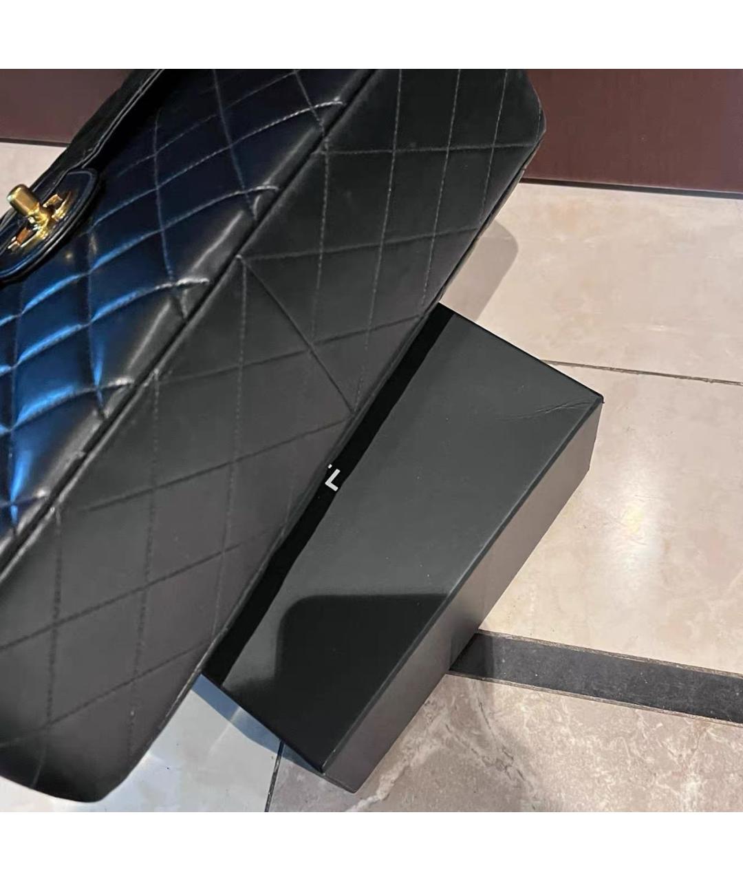 CHANEL Черная кожаная сумка через плечо, фото 7