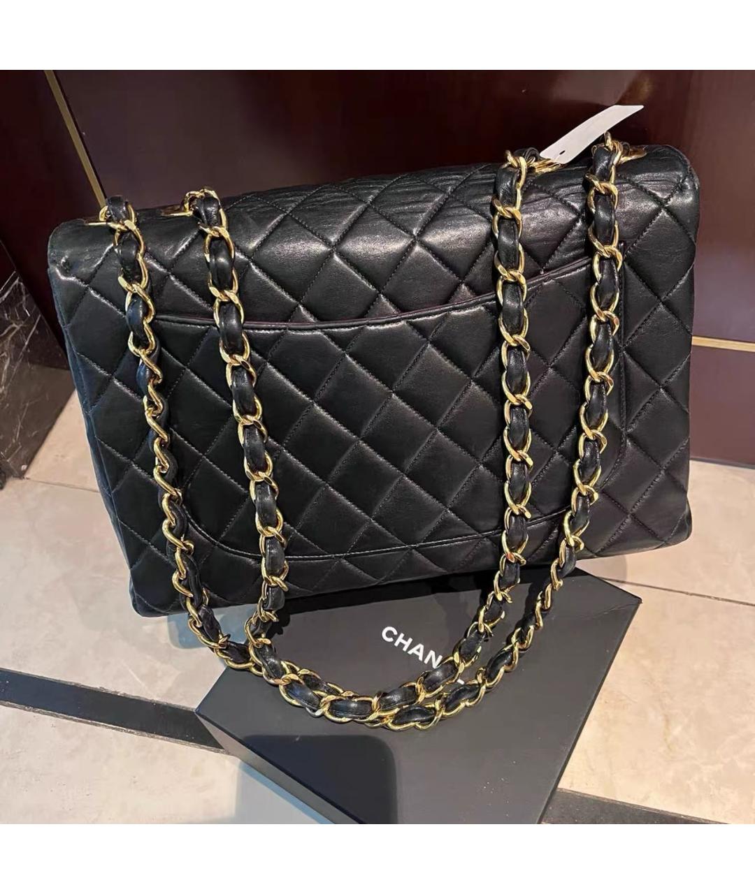 CHANEL Черная кожаная сумка через плечо, фото 2
