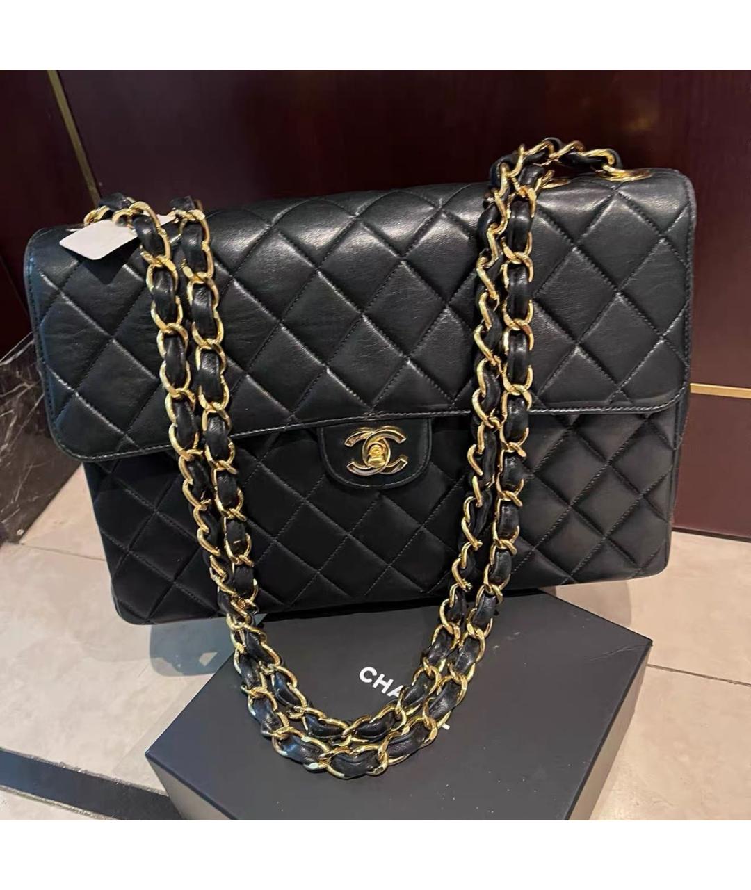 CHANEL Черная кожаная сумка через плечо, фото 9