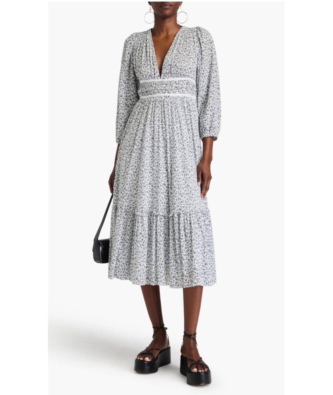 ULLA JOHNSON Мульти хлопковое повседневное платье, фото 7