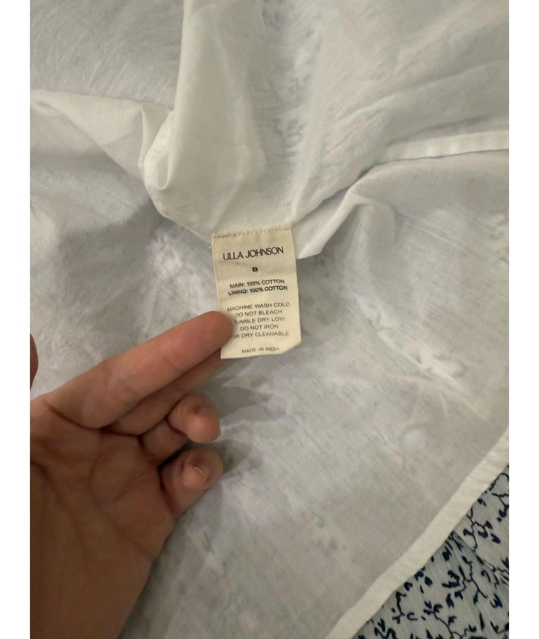 ULLA JOHNSON Мульти хлопковое повседневное платье, фото 4