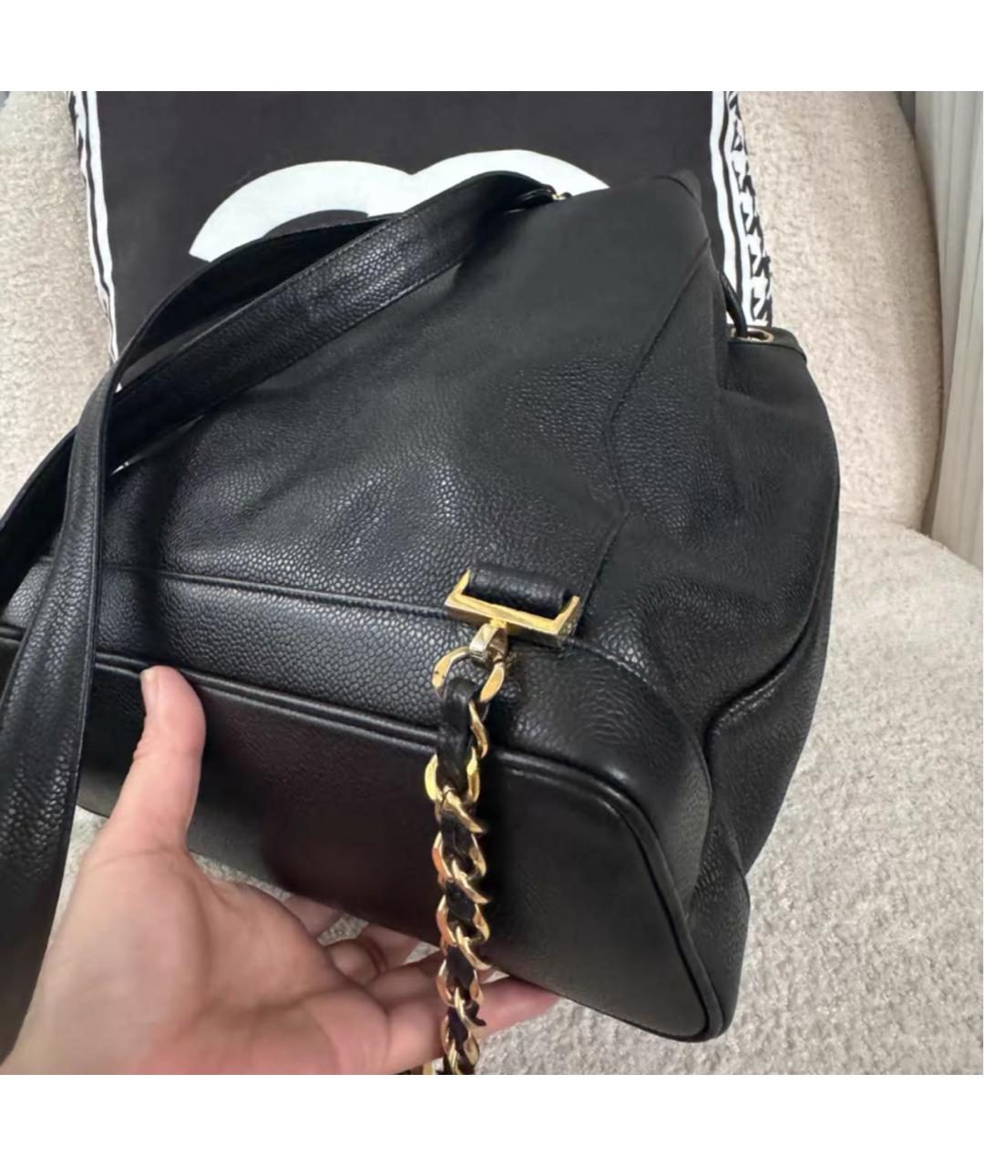 CHANEL Черный кожаный рюкзак, фото 7