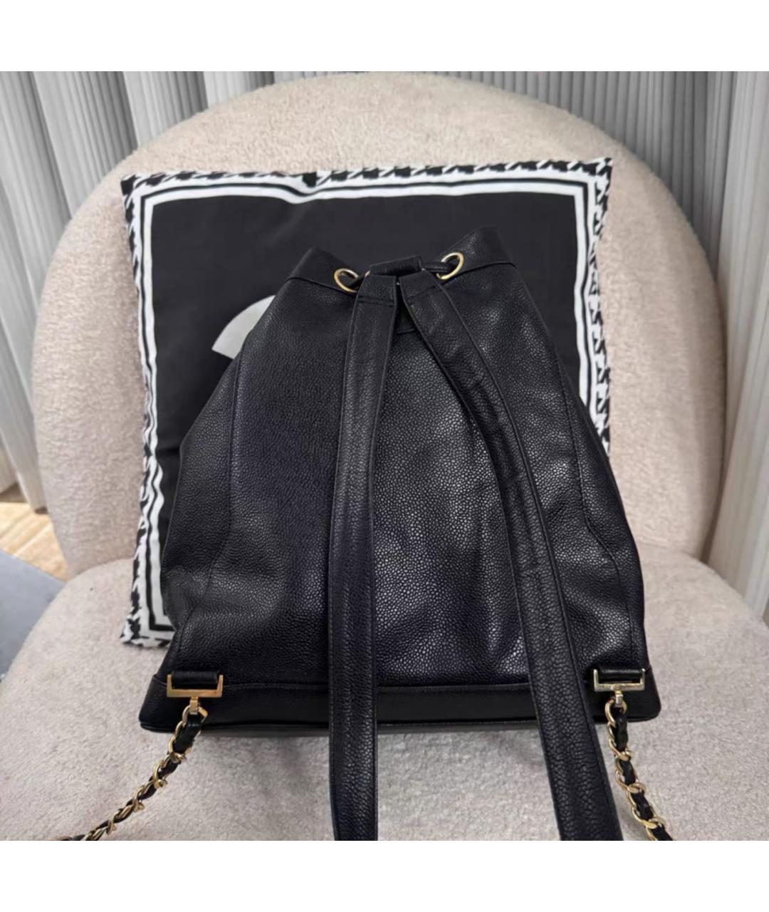 CHANEL Черный кожаный рюкзак, фото 2