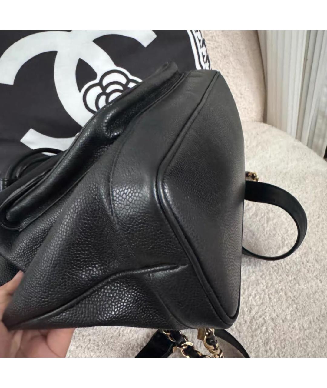 CHANEL Черный кожаный рюкзак, фото 4