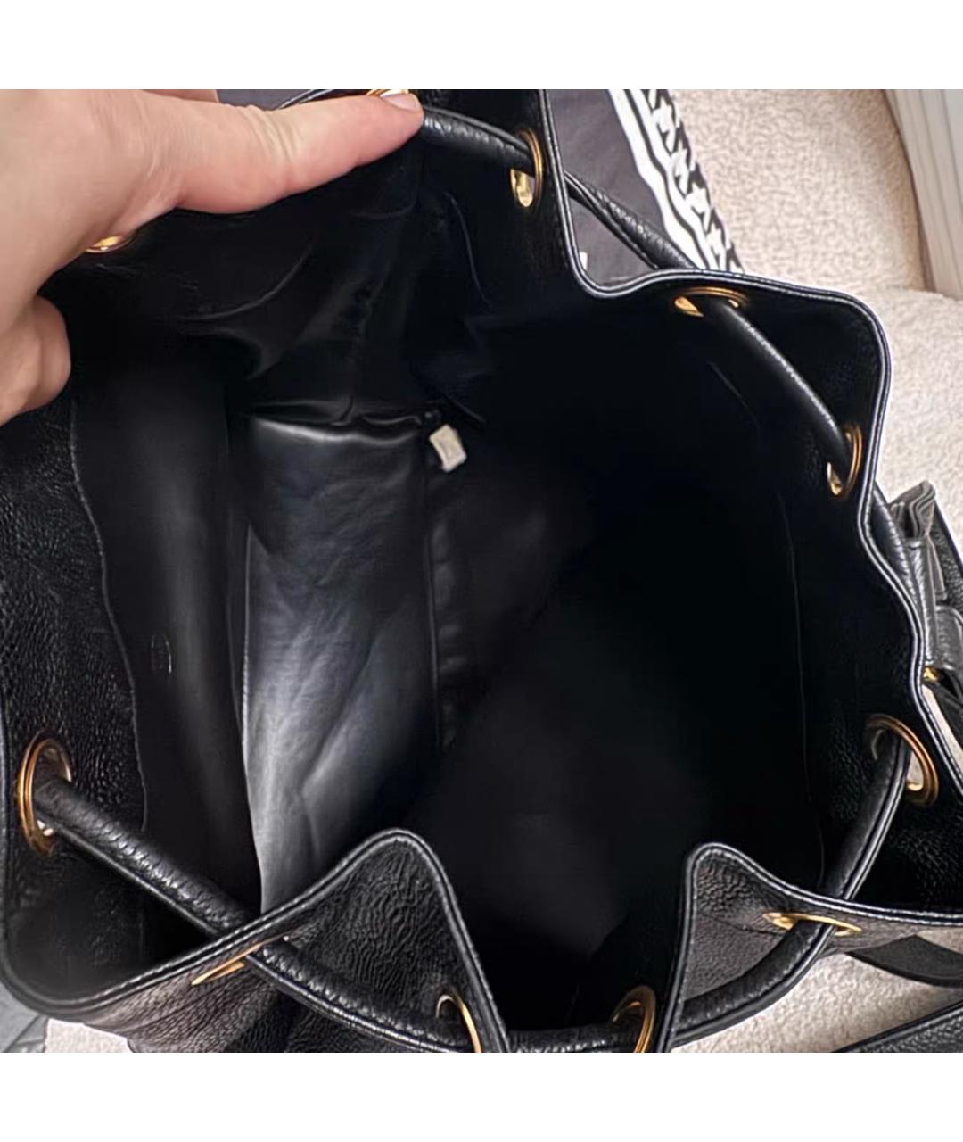 CHANEL Черный кожаный рюкзак, фото 8