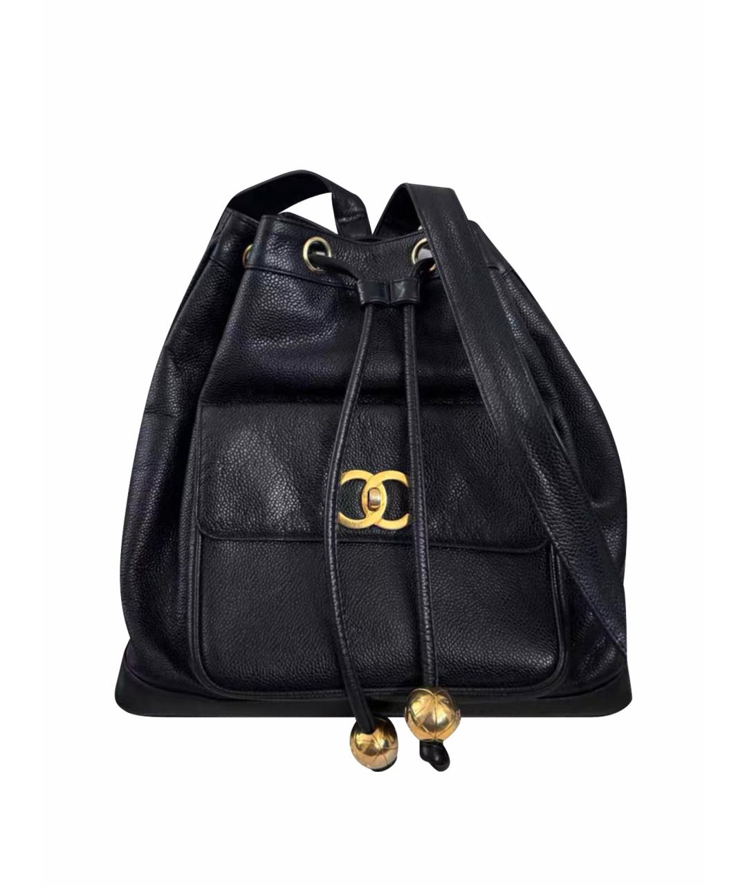 CHANEL Черный кожаный рюкзак, фото 1