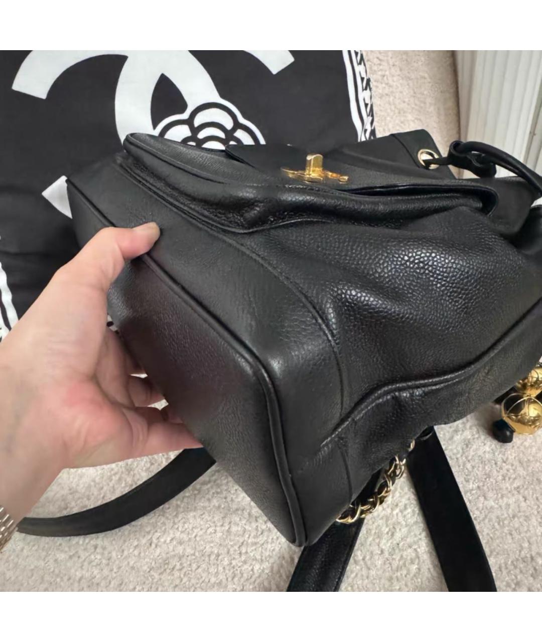 CHANEL Черный кожаный рюкзак, фото 5