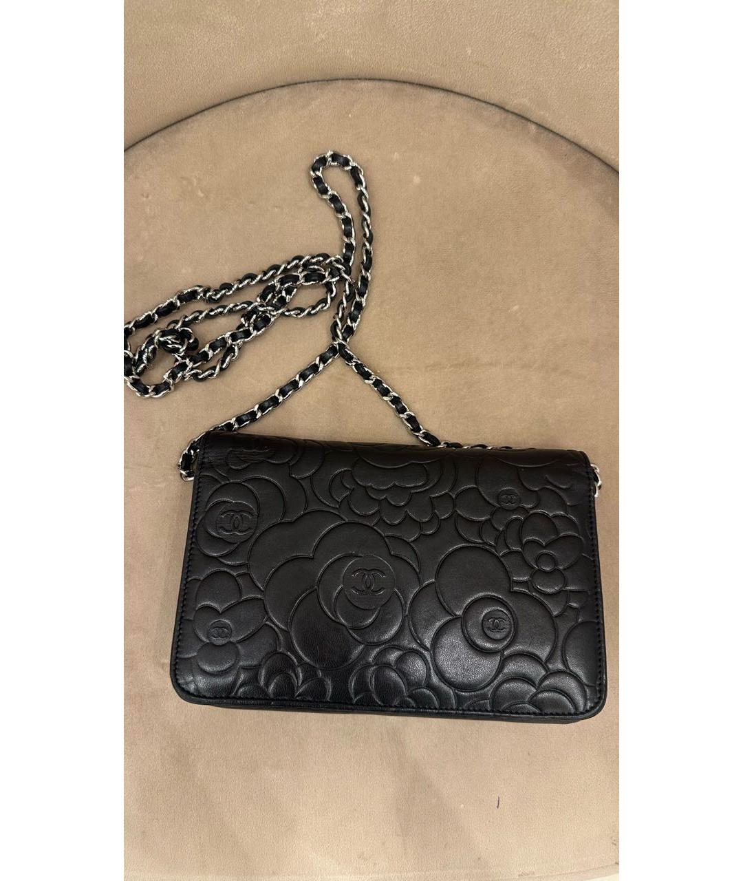 CHANEL Черная кожаная сумка через плечо, фото 2