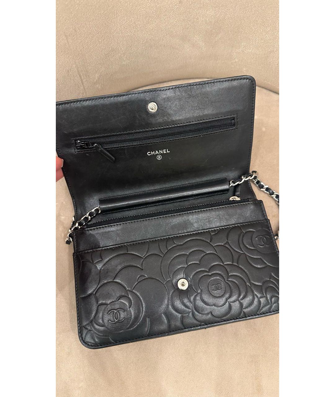 CHANEL Черная кожаная сумка через плечо, фото 4