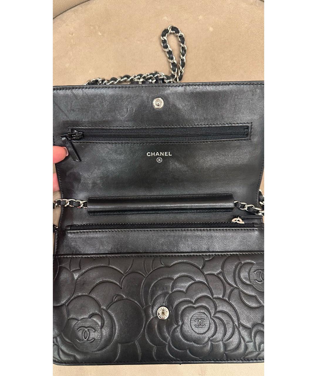 CHANEL Черная кожаная сумка через плечо, фото 3