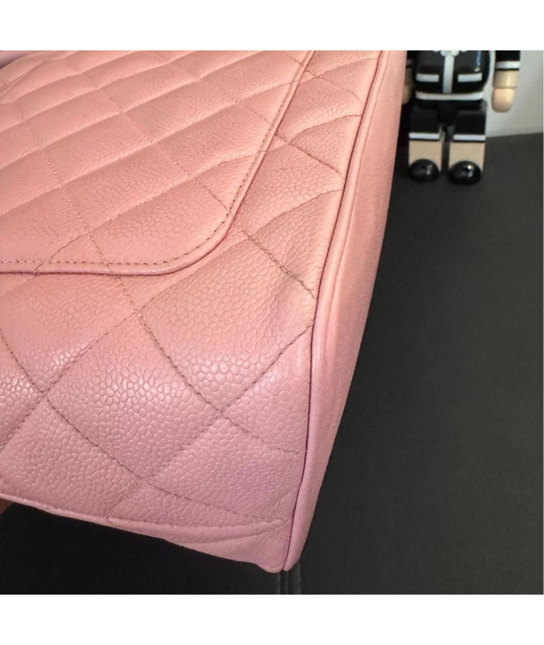 CHANEL Розовая кожаная сумка тоут, фото 3