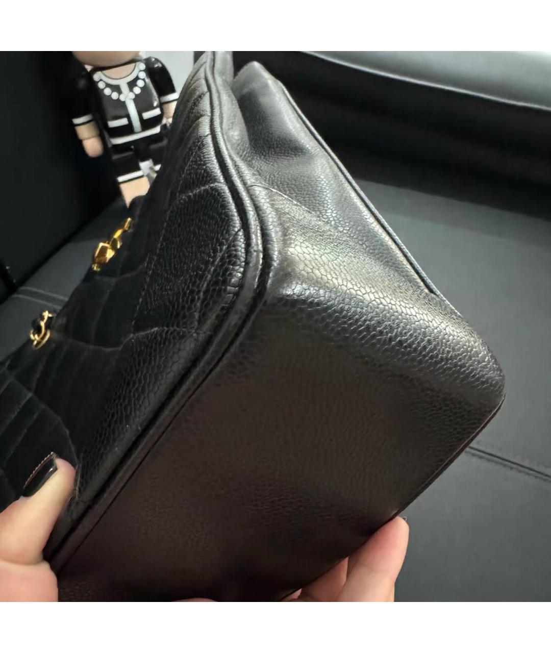 CHANEL Черная кожаная сумка тоут, фото 4