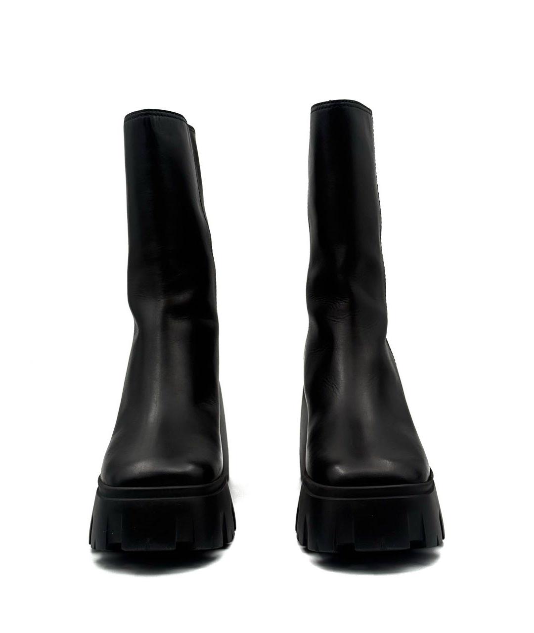 MIU MIU Черные кожаные ботильоны, фото 2