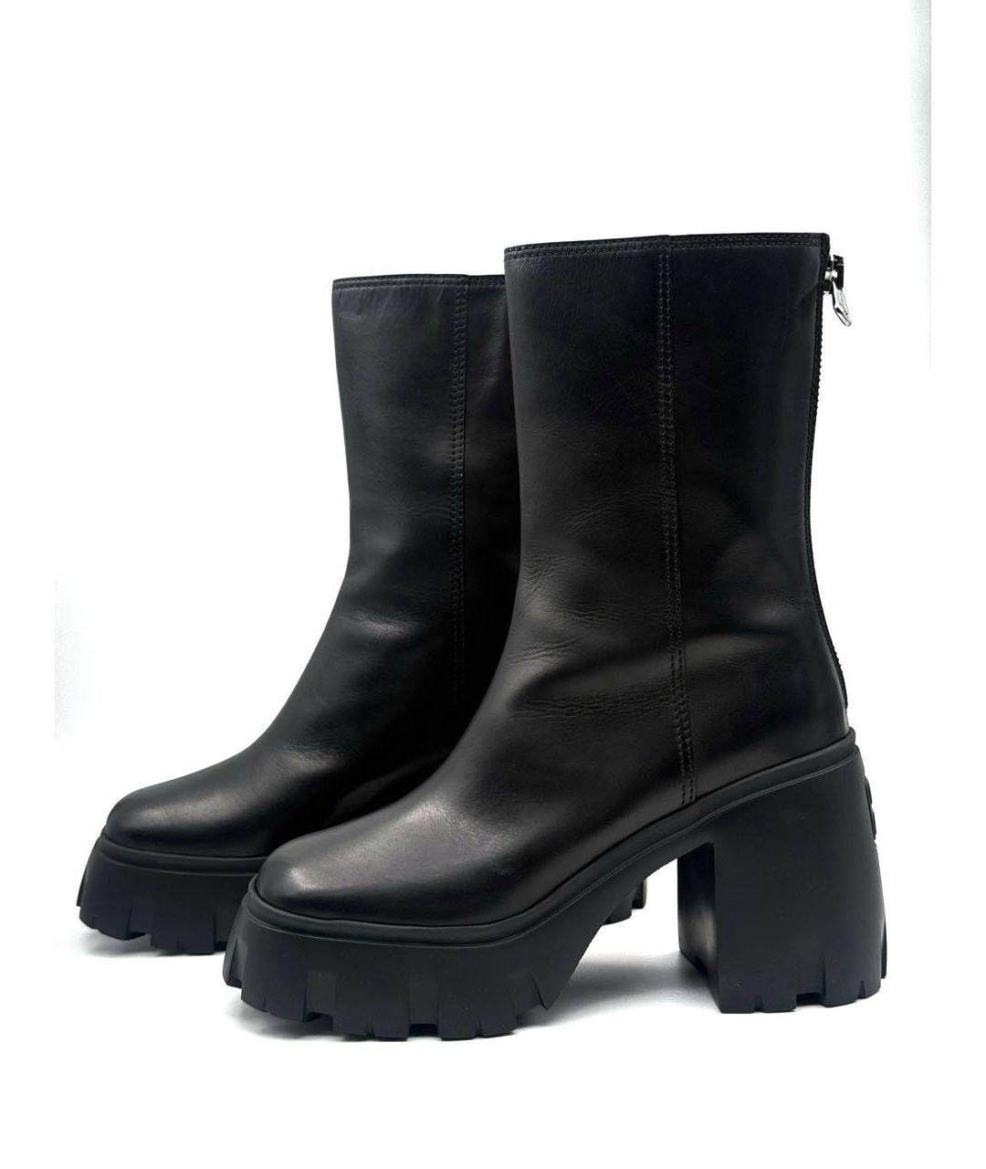 MIU MIU Черные кожаные ботильоны, фото 6