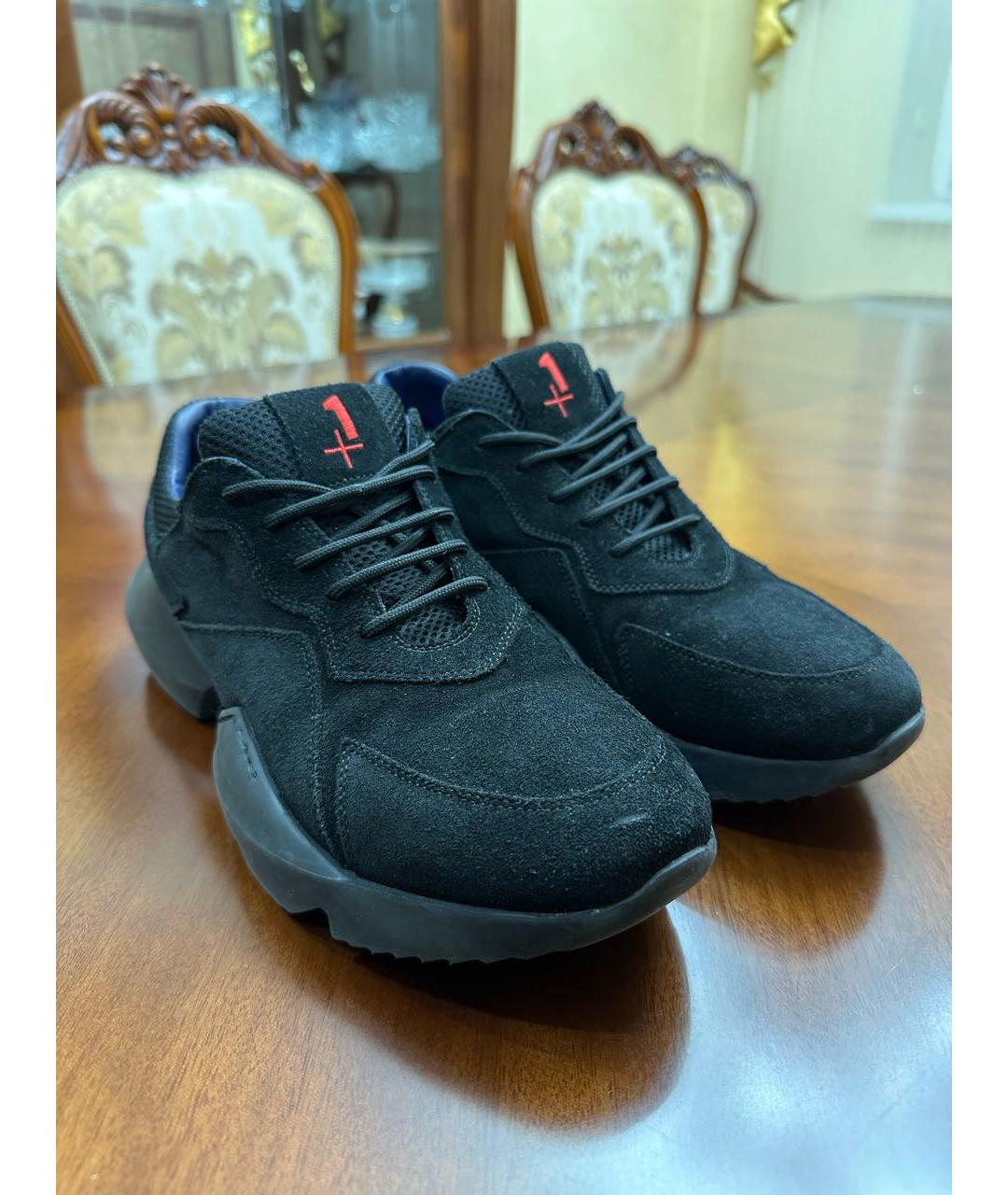 KITON Черные замшевые низкие кроссовки / кеды, фото 2