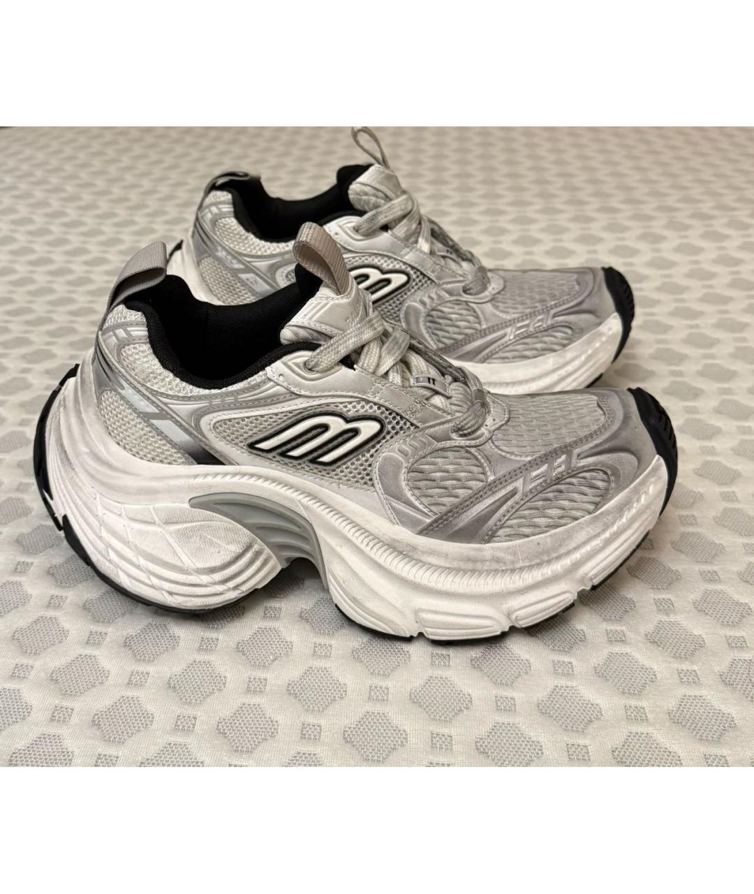 BALENCIAGA Серые текстильные кроссовки, фото 6