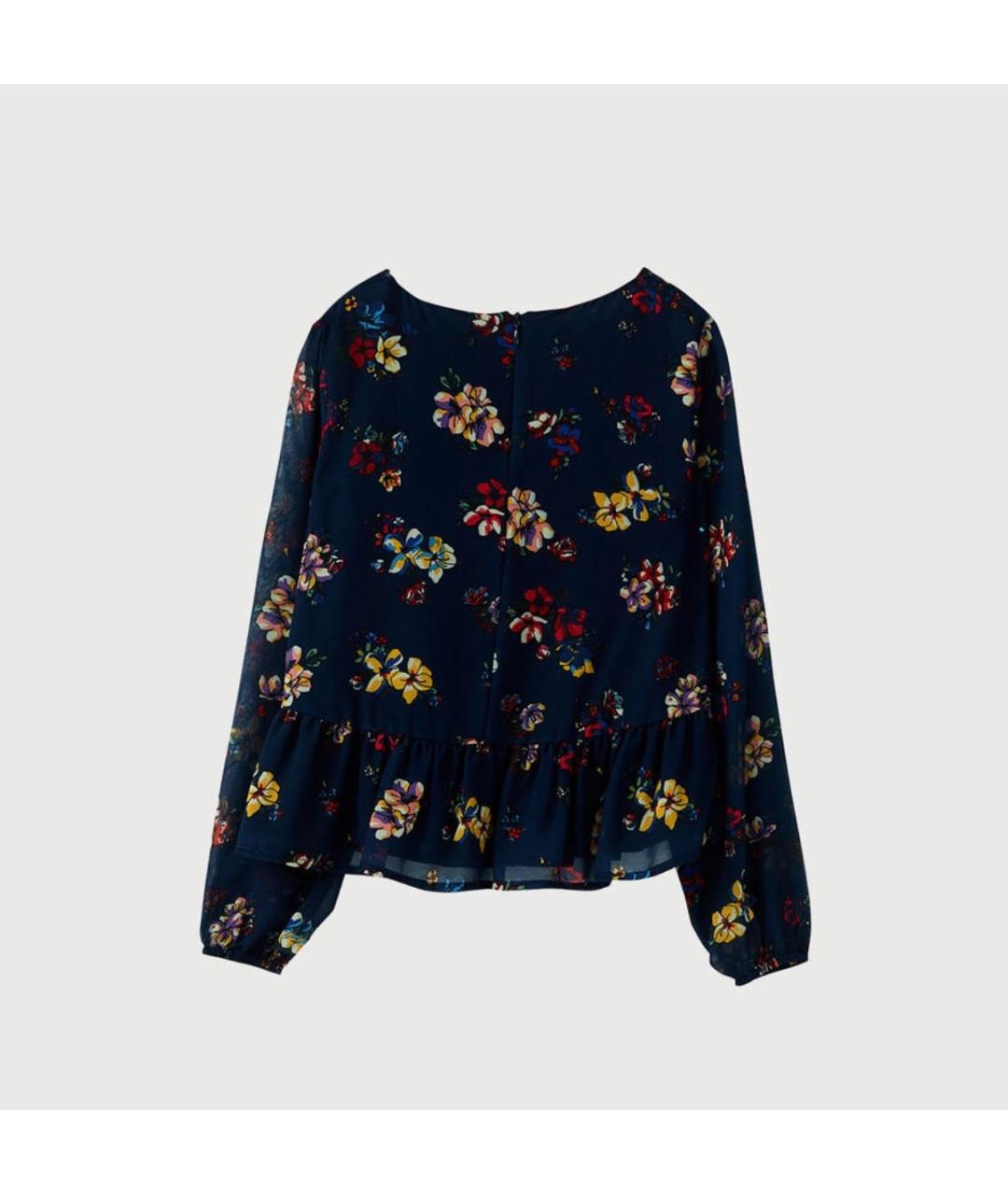 LIU JO Темно-синяя полиэстеровая рубашка/блузка, фото 7