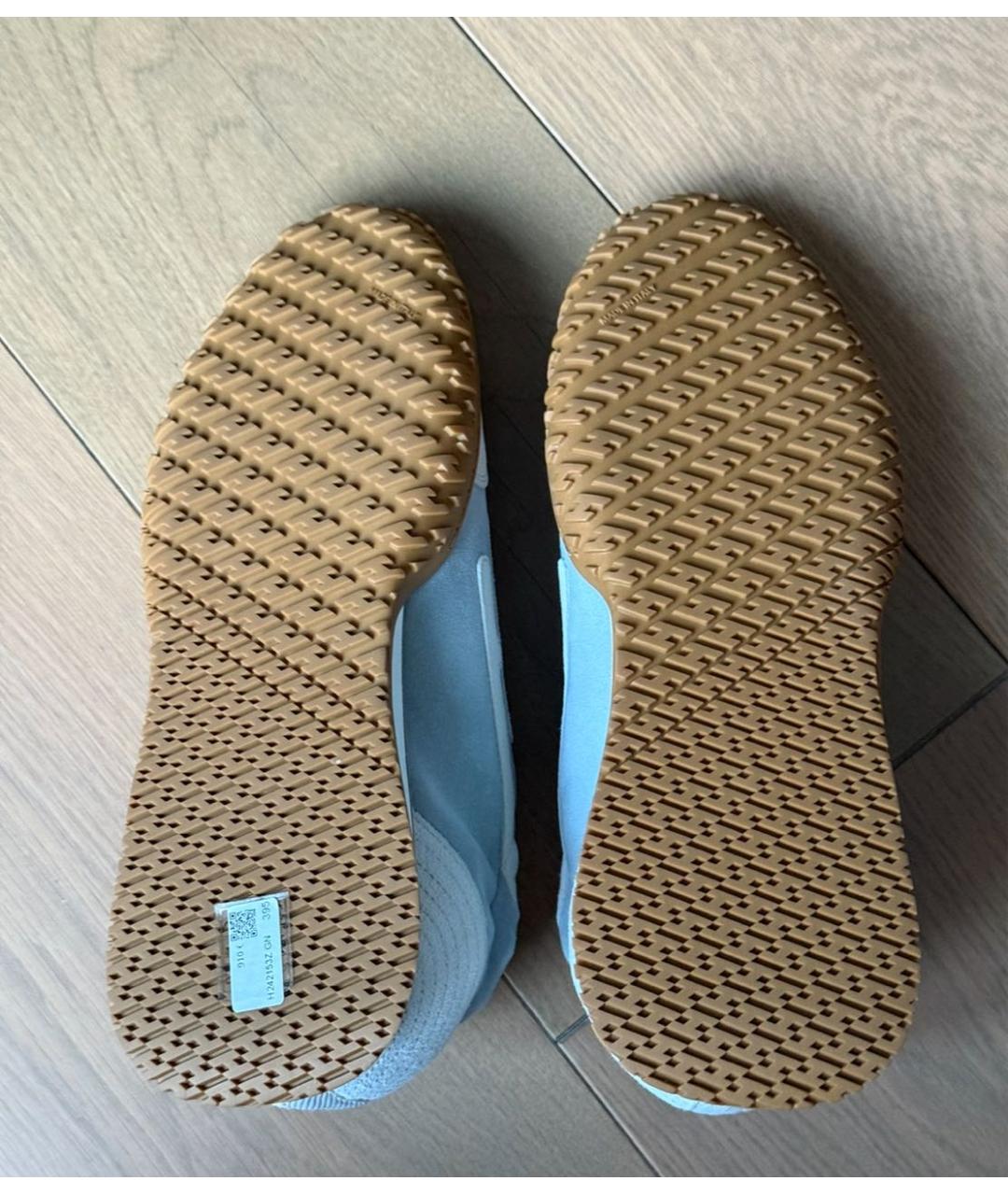 HERMES Голубые замшевые кроссовки, фото 6