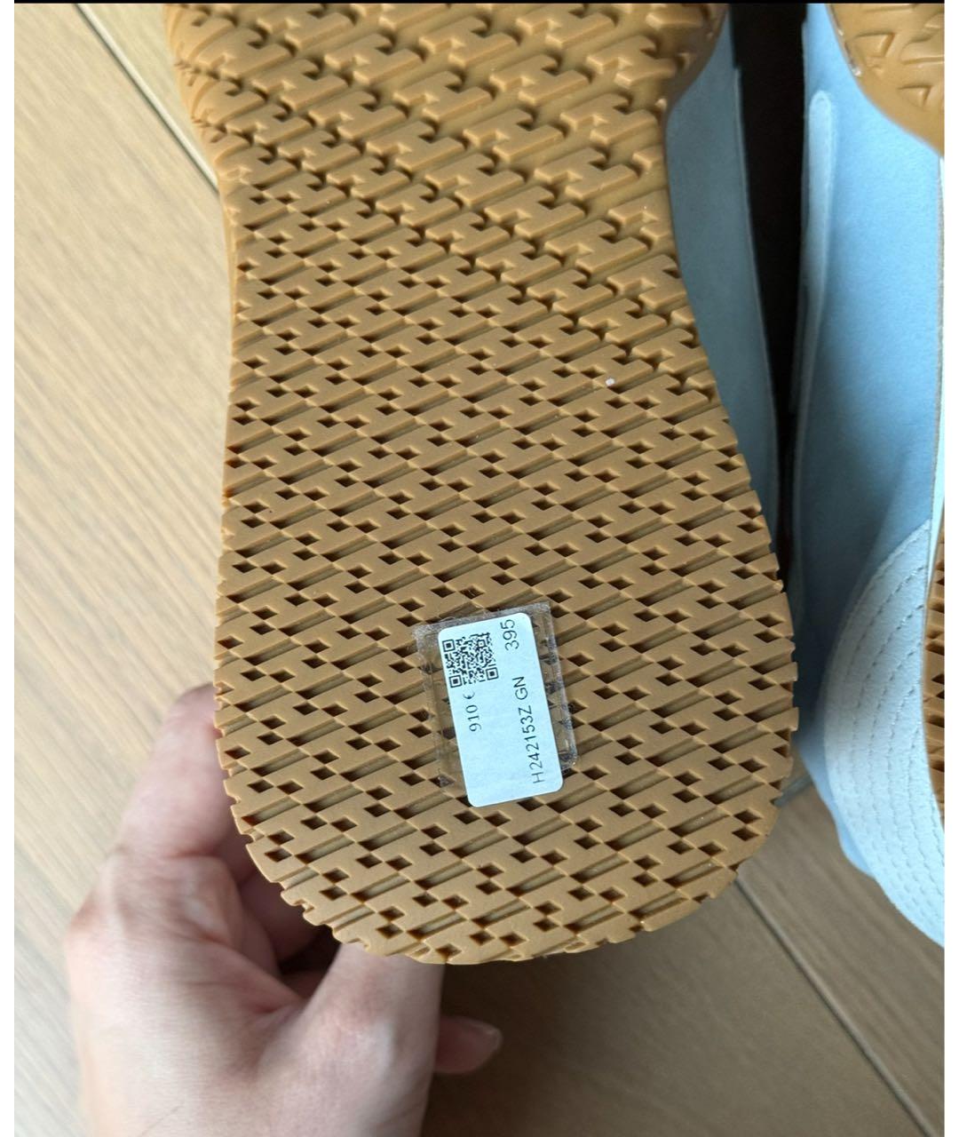 HERMES Голубые замшевые кроссовки, фото 5