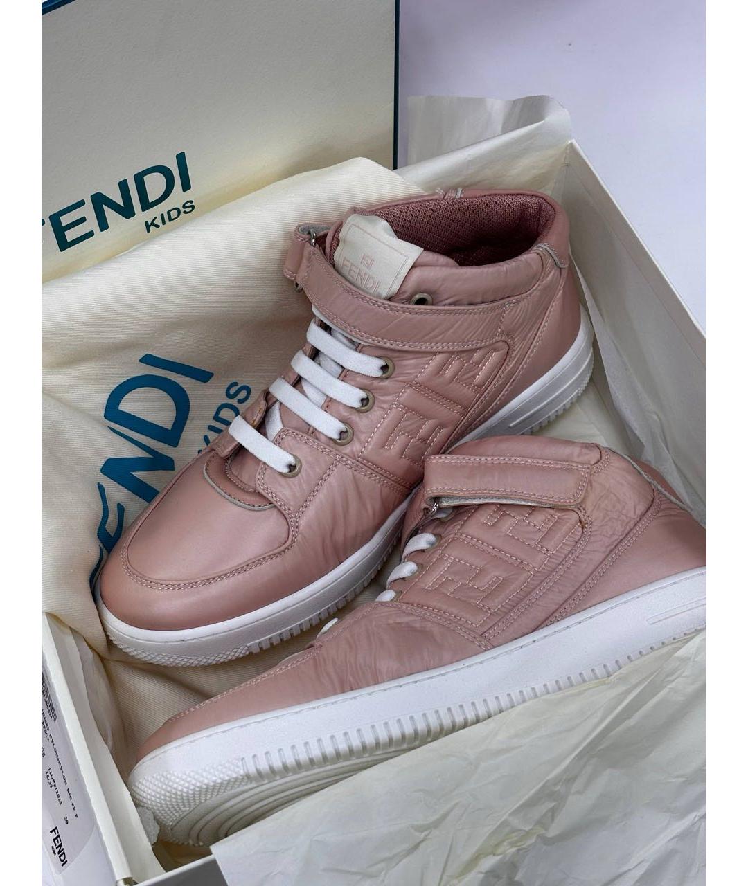 FENDI KIDS Розовые кеды, фото 4