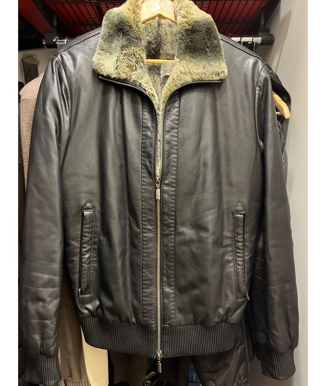 BRIONI Коричневая кожаная куртка, фото 7