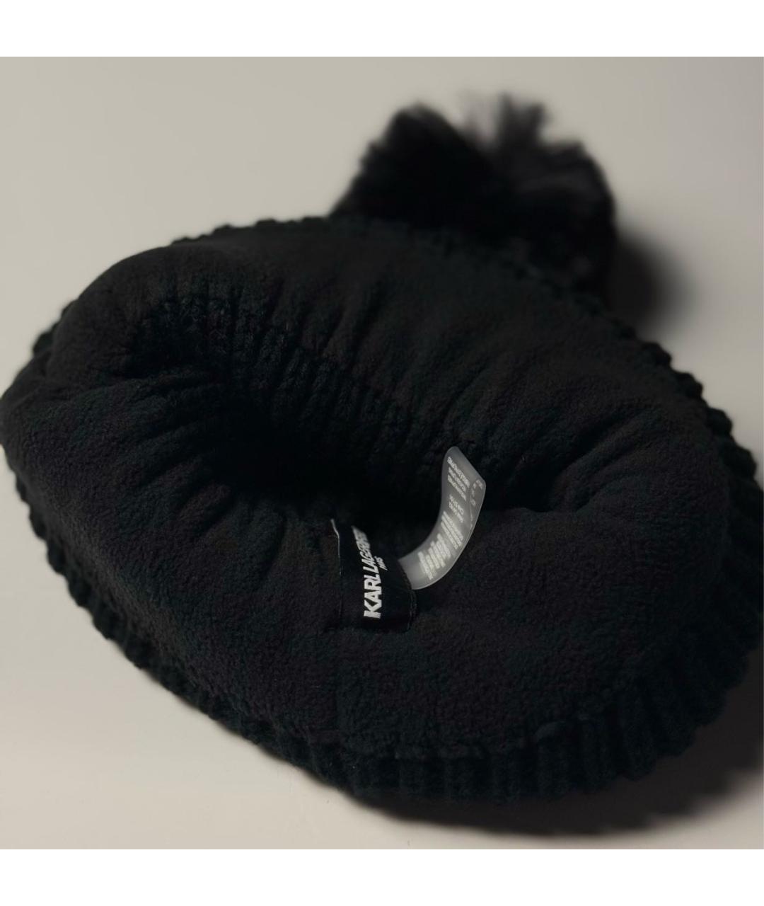 KARL LAGERFELD Черная шерстяная шапка, фото 6