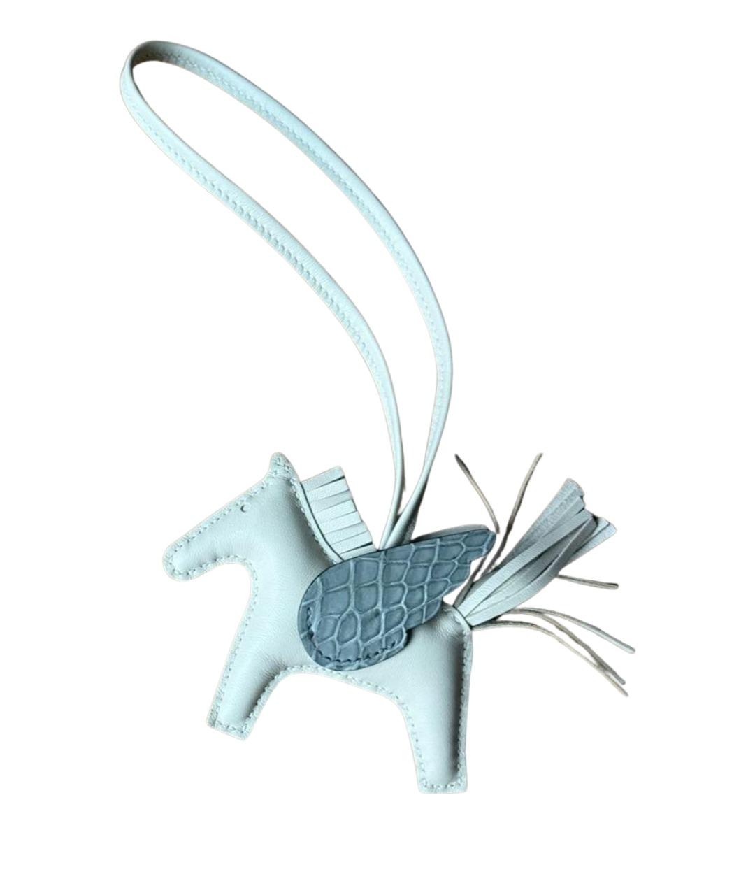 HERMES Белый брелок, фото 1