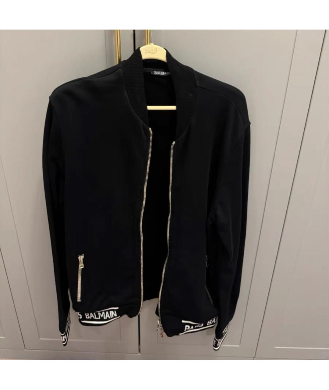 BALMAIN Черный хлопковый кардиган, фото 2