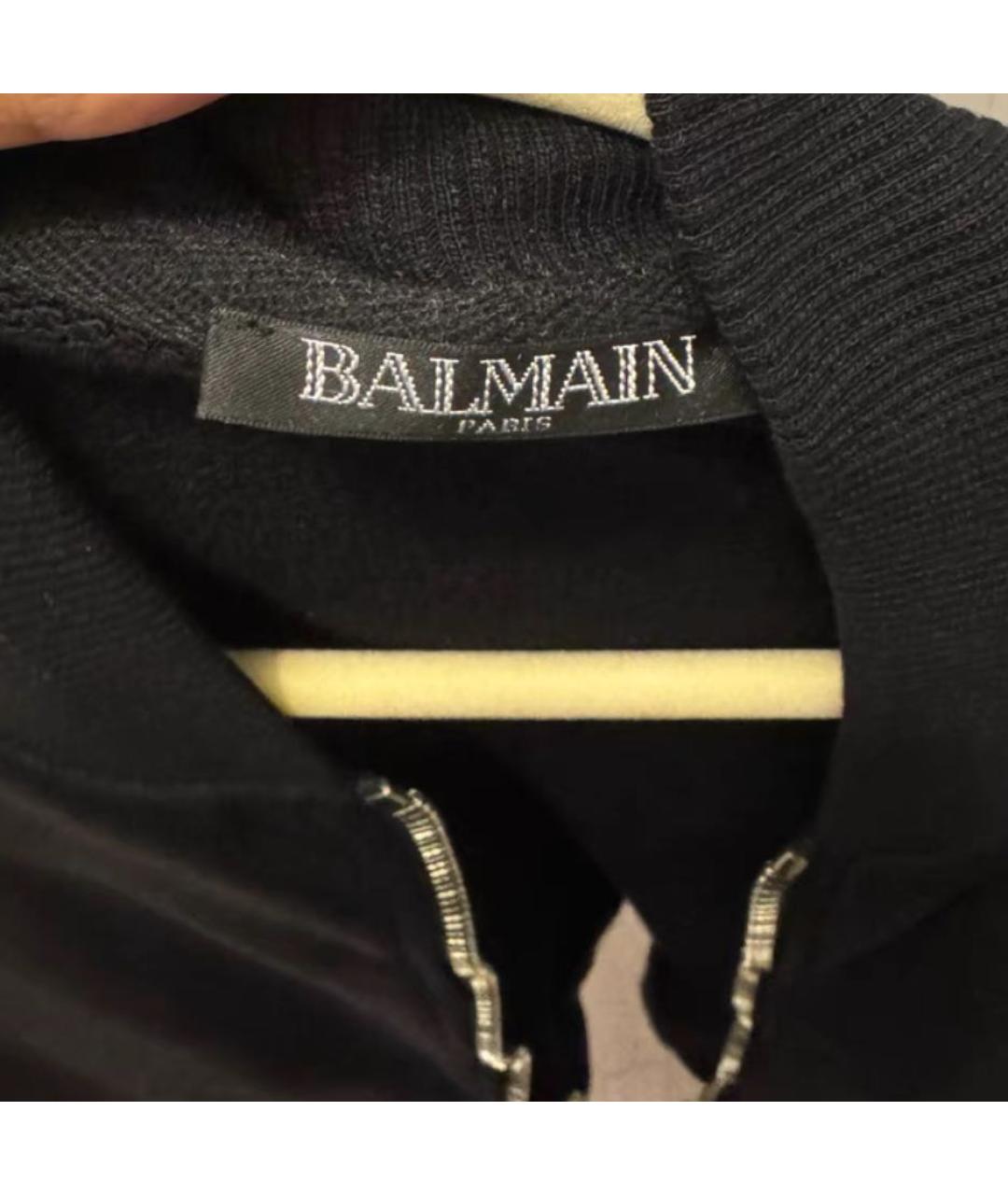 BALMAIN Черный хлопковый кардиган, фото 4