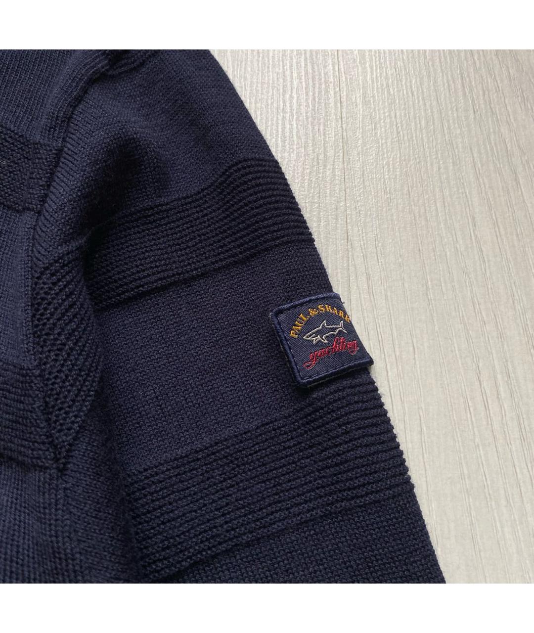 PAUL & SHARK Темно-синий шерстяной джемпер / свитер, фото 4