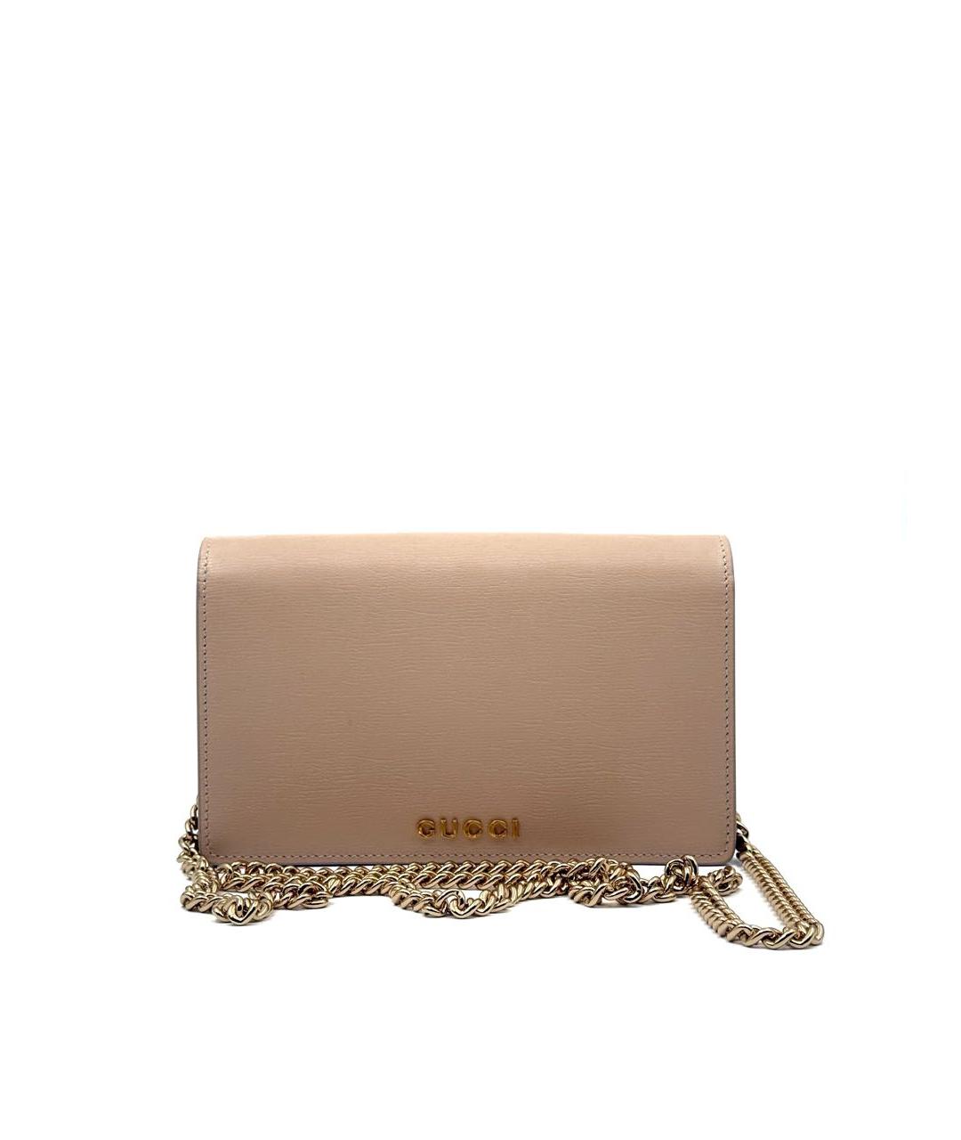 GUCCI Бежевая кожаная сумка через плечо, фото 1