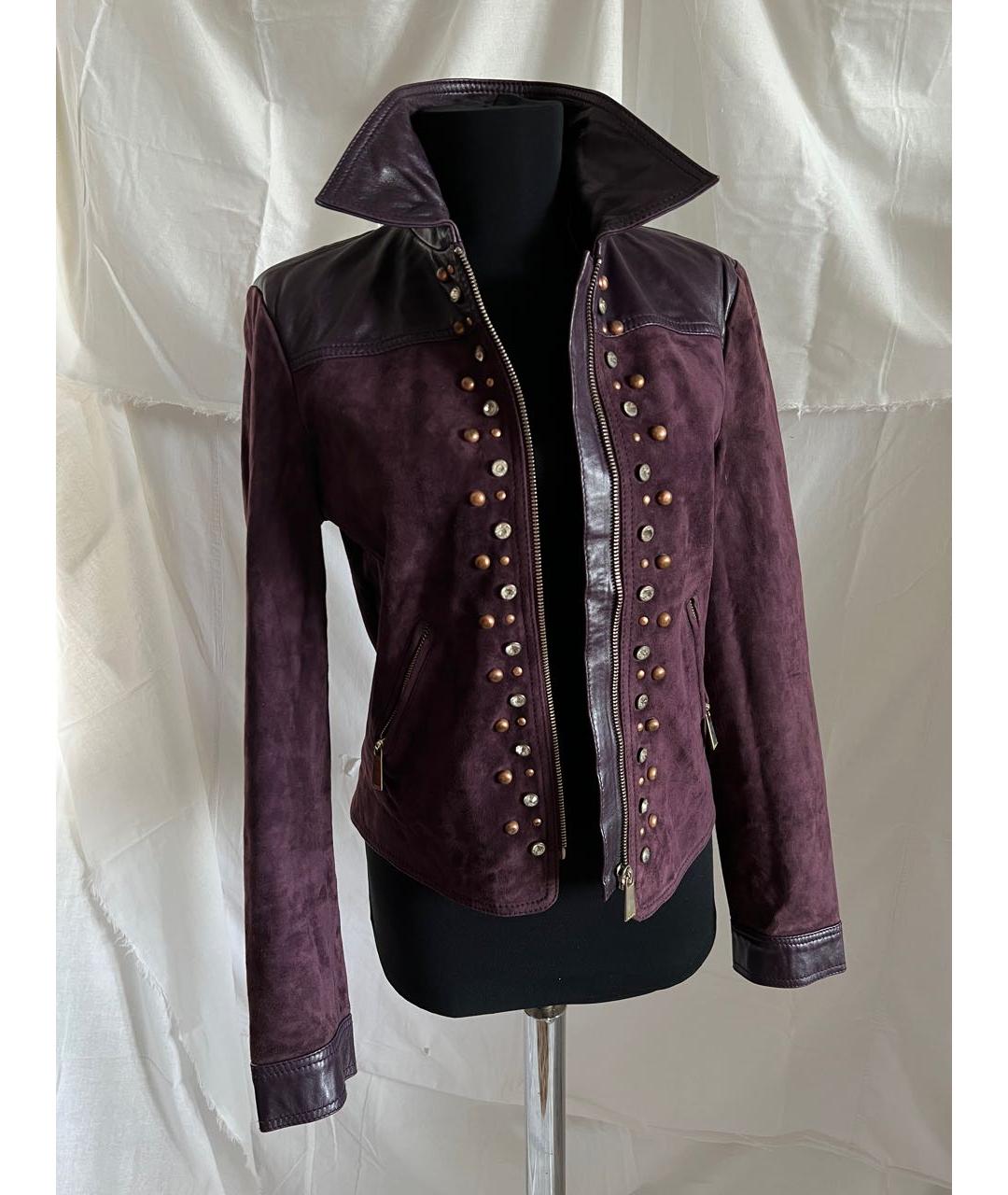 PINKO Фиолетовая замшевая куртка, фото 8