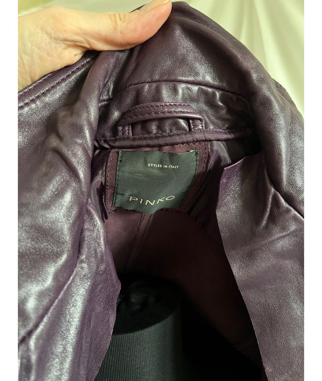 PINKO Фиолетовая замшевая куртка, фото 3