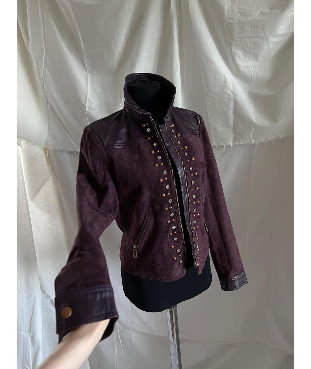 PINKO Фиолетовая замшевая куртка, фото 7