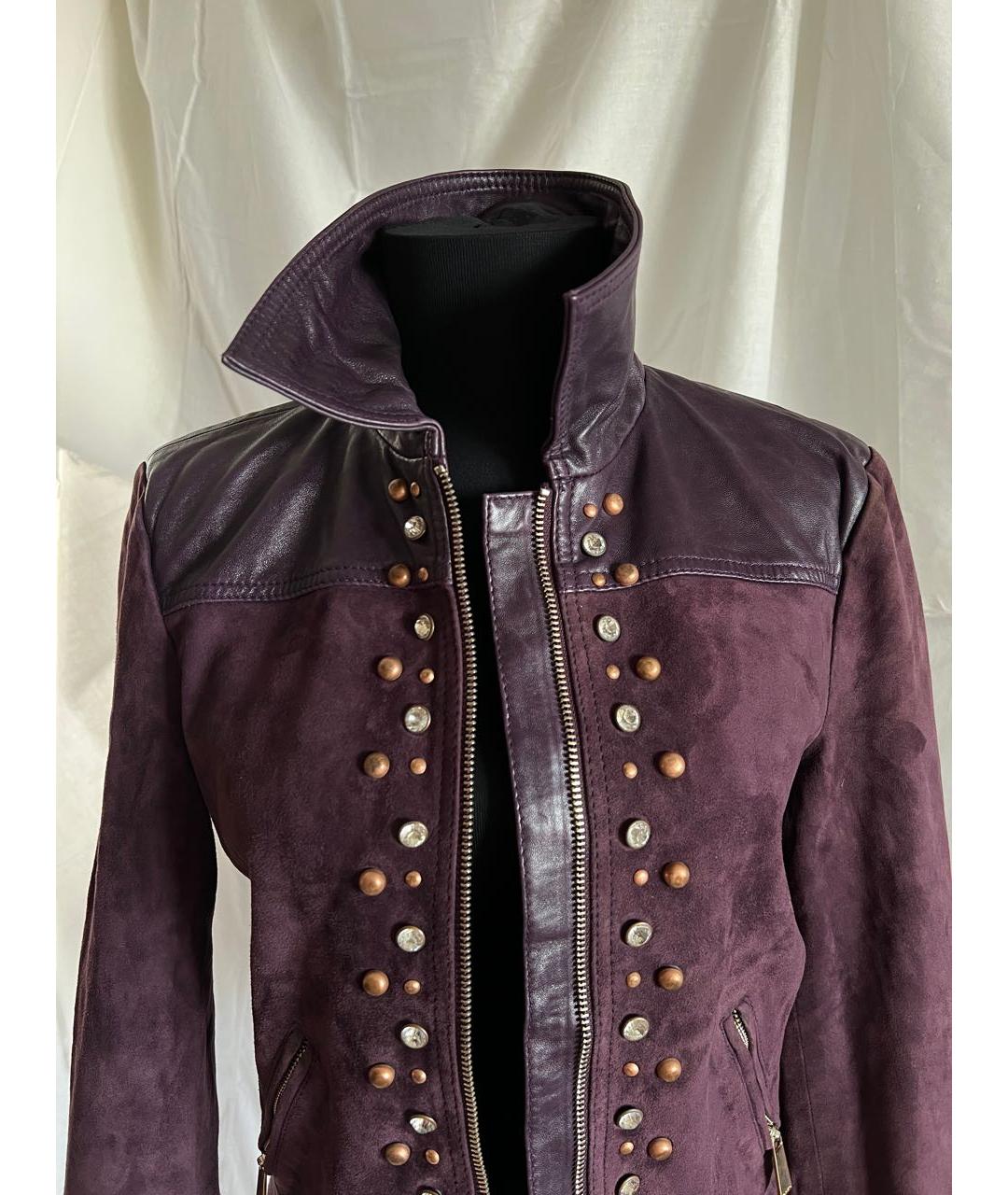 PINKO Фиолетовая замшевая куртка, фото 6