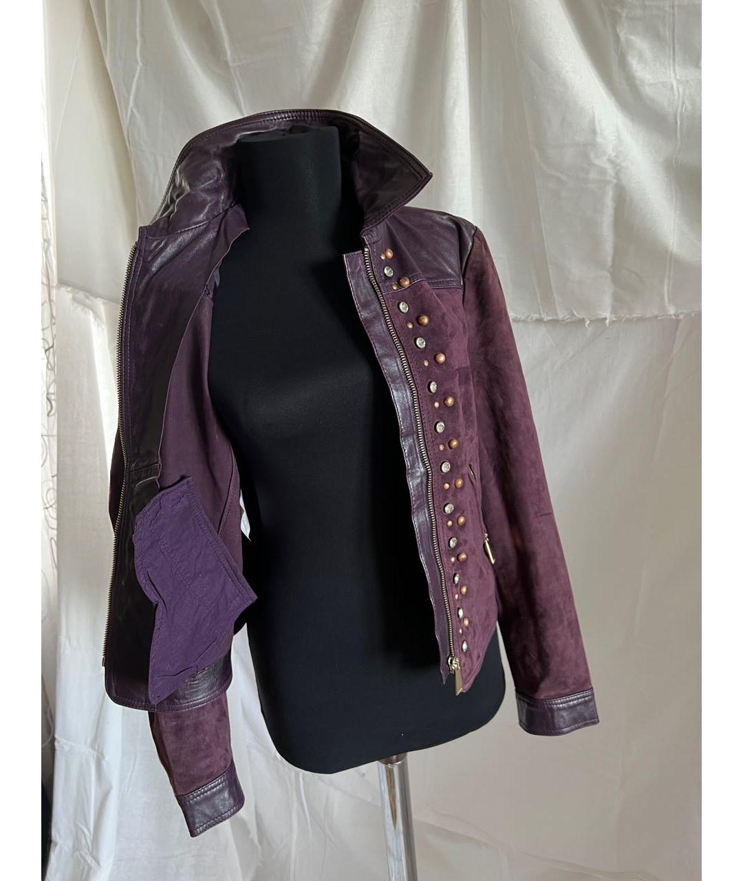 PINKO Фиолетовая замшевая куртка, фото 5