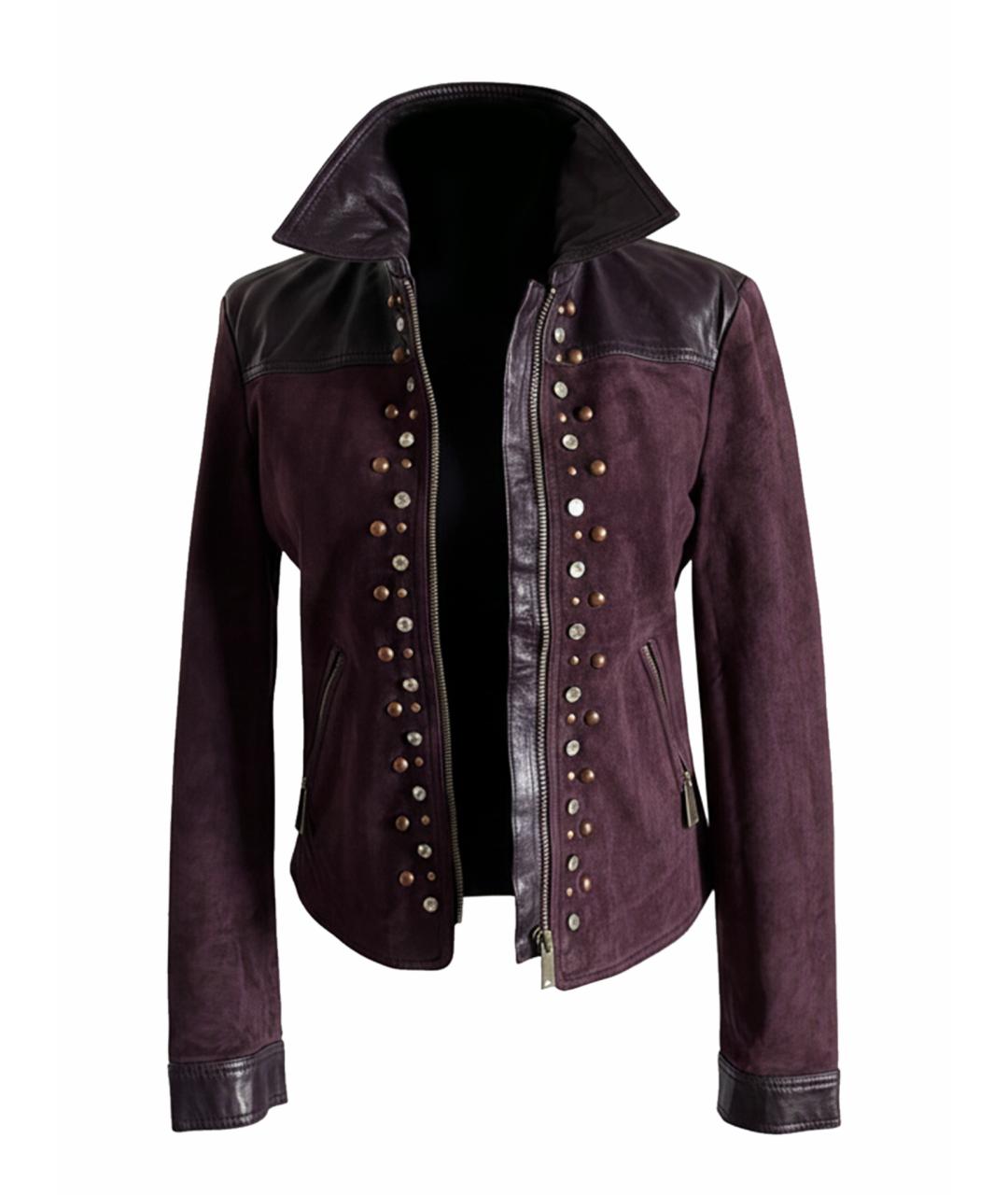 PINKO Фиолетовая замшевая куртка, фото 1