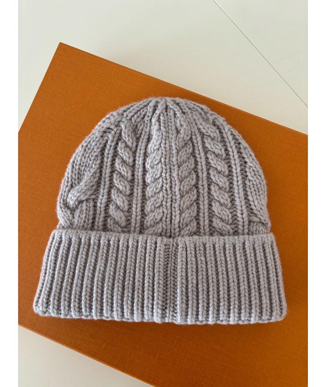 LOUIS VUITTON Бежевая шерстяная шапка, фото 3